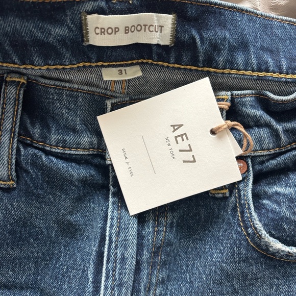 American Eagle Outfitters Blue Crop Bootcut Jeans - Picture 2 of 6